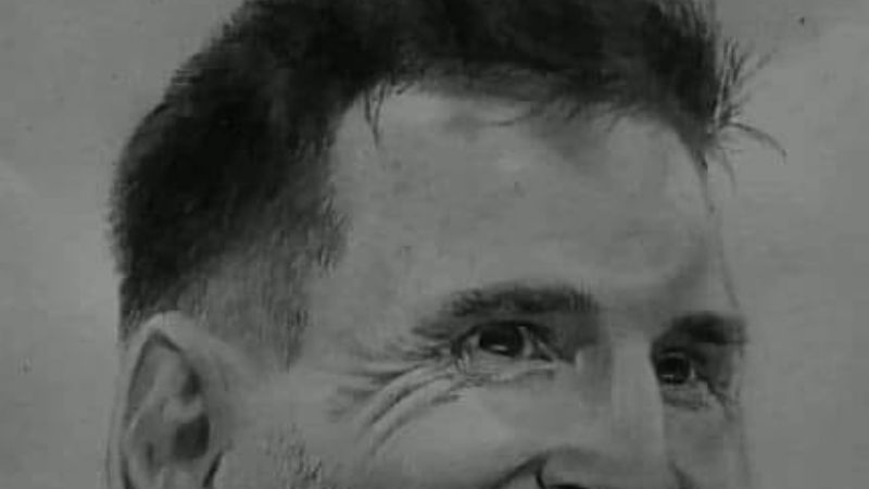 Se viralizó un retrato de Messi pintado por un andalgalense