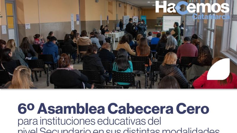 6º Asamblea Cabecera Cero para instituciones educativas