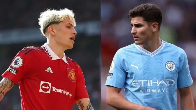 El City de Álvarez y el United de Garnacho, frente a frente