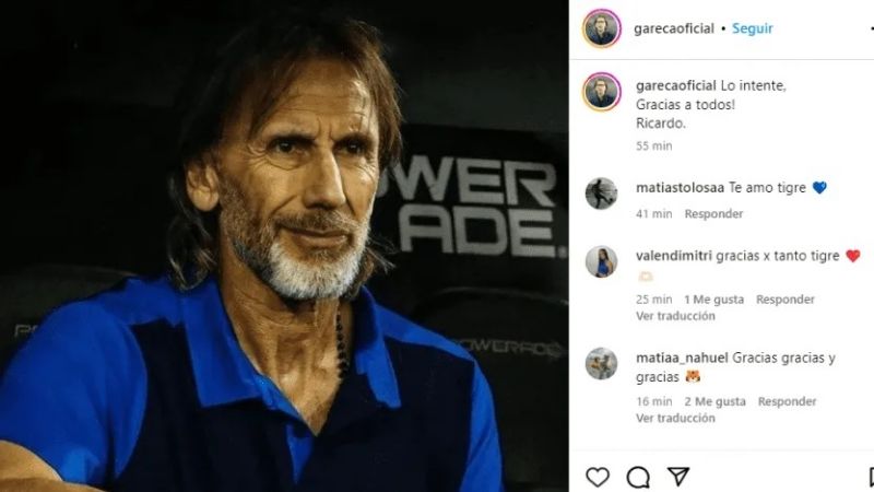 Gareca renunció y dejó de ser DT de Vélez