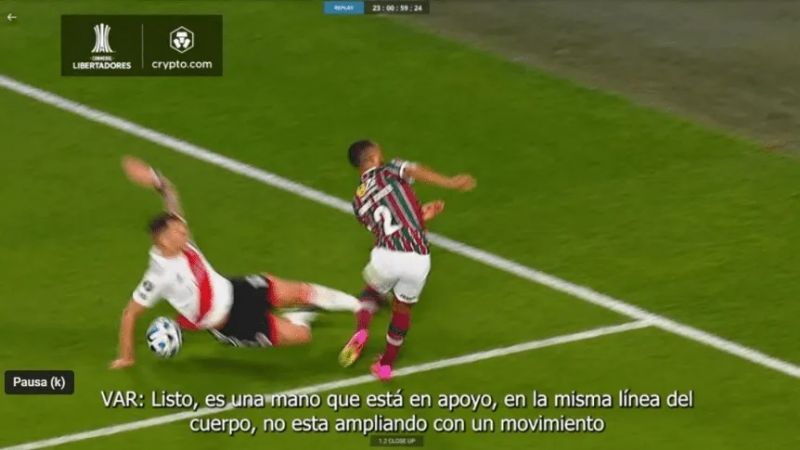 Audios del VAR por el reclamo de penal del Fluminense