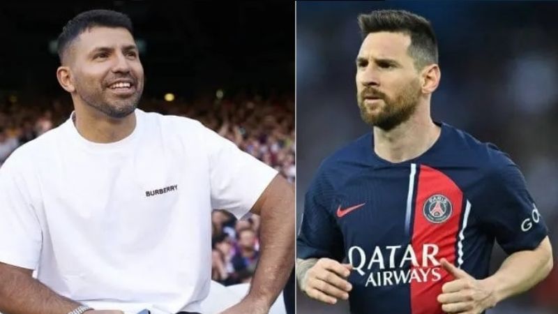 Del “Kun” sobre Messi: “Me sigue a todos lados…”