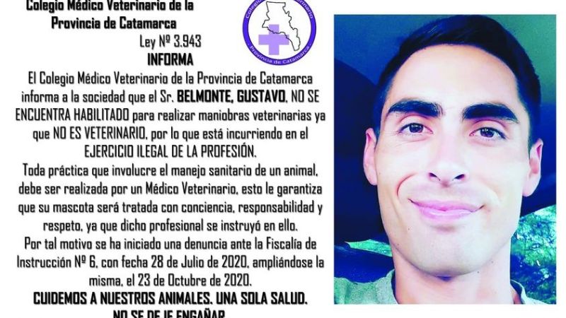 Emitieron recordatorios por falsos veterinarios