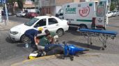 Un hombre perdió el control de su moto y cayó al asfalto