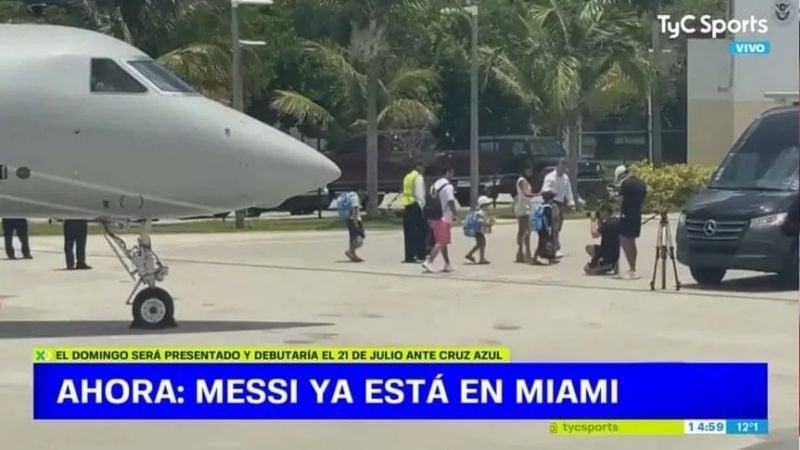 Messi y su familia ya están en Estados Unidos