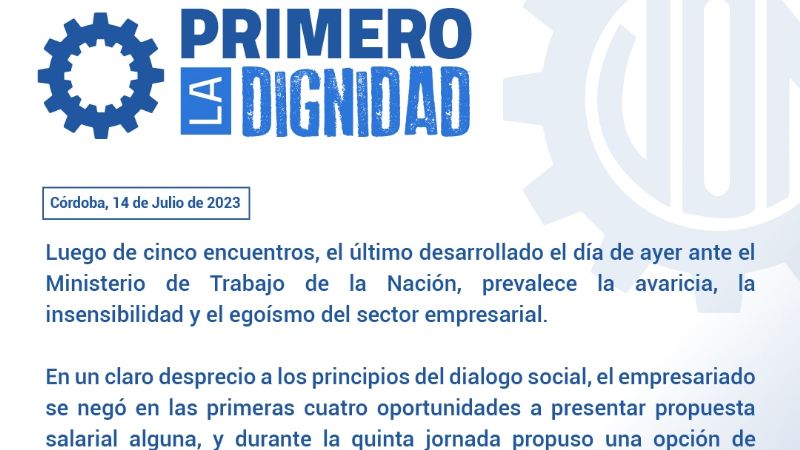 La UOM anunció un plan de lucha con tres paros nacionales