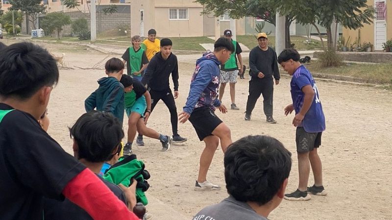 Evento de fútbol en el Comedor Virgen de Guadalupe