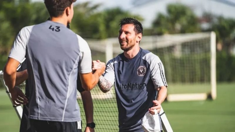 Miami entrenó a puertas abiertas, por primera vez con Messi