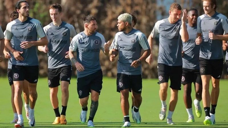 Miami entrenó a puertas abiertas, por primera vez con Messi