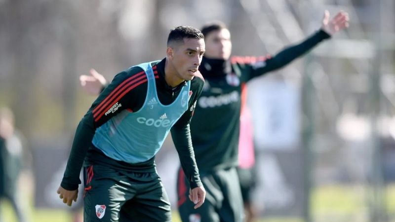 Tras su vuelta a River, Funes Mori tuvo su primer entrenamiento