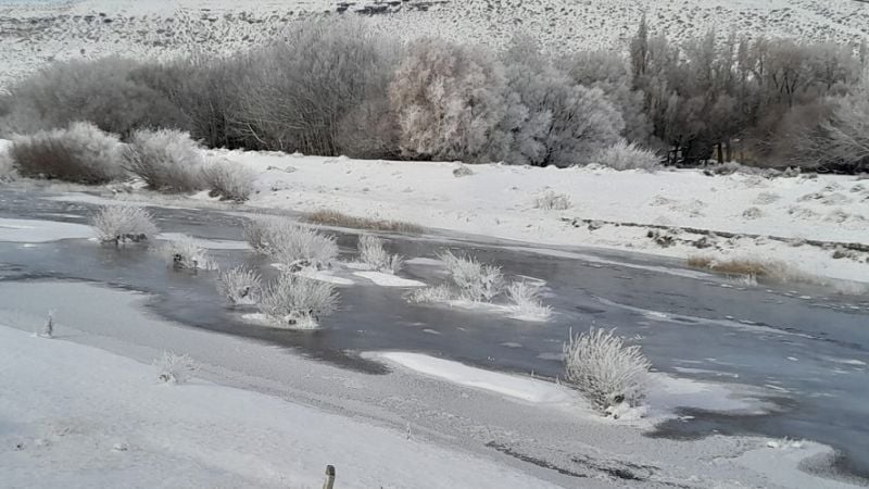 Frío extremo, por la ola polar, en Río Mayo, Chubut: -31°C