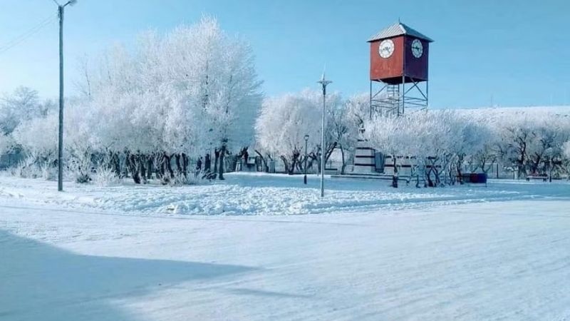 Frío extremo, por la ola polar, en Río Mayo, Chubut: -31°C