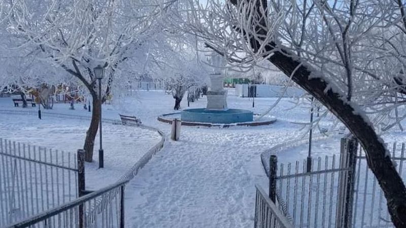 Frío extremo, por la ola polar, en Río Mayo, Chubut: -31°C