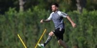 MESSI en pleno entrenamiento, antes del debut de este viernes, con el Inter Miami, ante el Cruz Azul, de México.