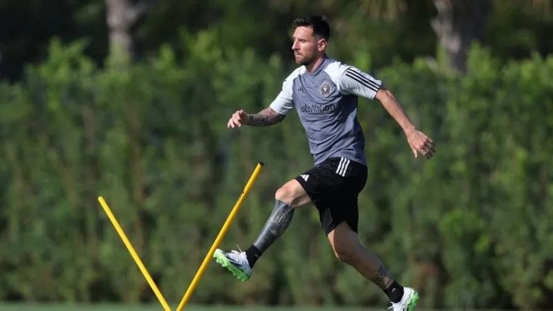 Última práctica de Messi antes del debut con Inter Miami