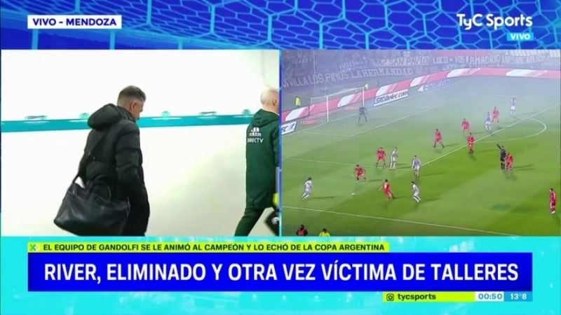 Inédito, Demichelis no habló tras la eliminación de River