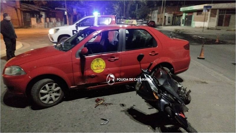 Motociclista con lesiones tras un choque