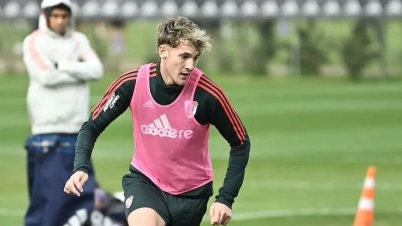 Colidio a pleno en el entrenamiento de River