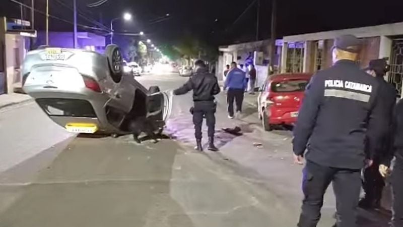 Volcó un taxi en el Sur de la ciudad