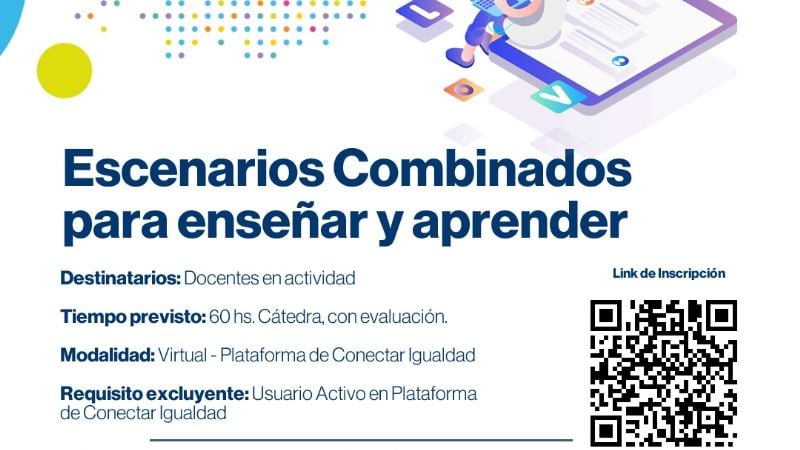 “Escenarios Combinados para enseñar y aprender”: inscripciones abiertas