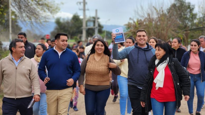 Gran acompañamiento a los precandidatos de Unidos por la Patria en Los Altos