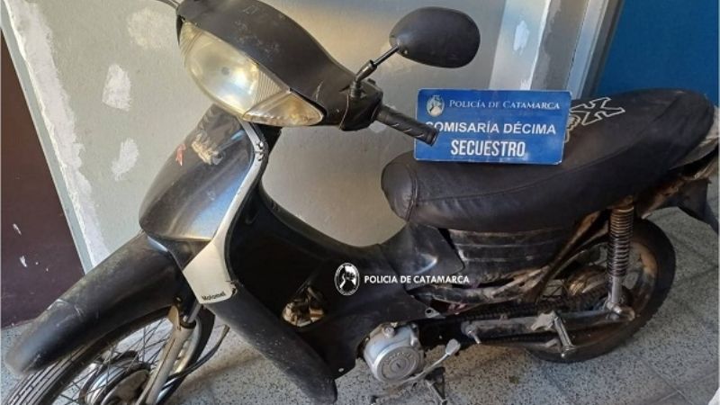 Incautan una moto utilizada para cometer un robo