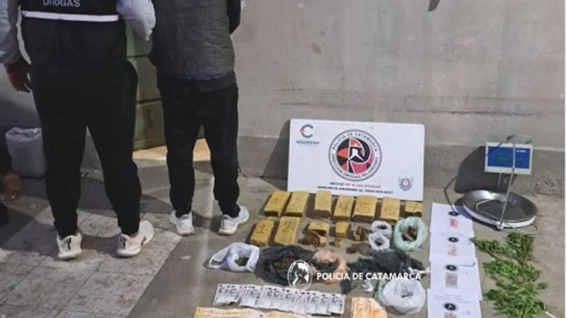 Secuestran más de 7 kilos de marihuana y $650.000 pesos