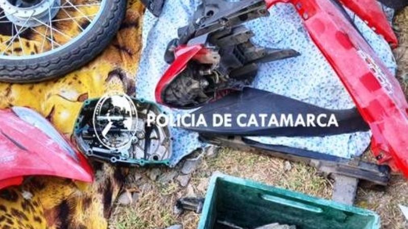 Encontraron una moto desarmada