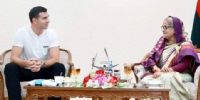 VISITA DE ESTADO. El arquero argentino visitó a la Primera Ministra Sheikh Hasina.