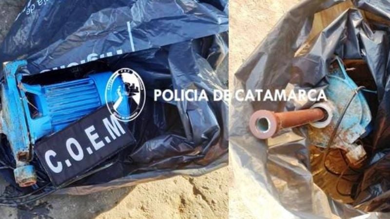 Escapó y dejó una bomba de agua abandonada