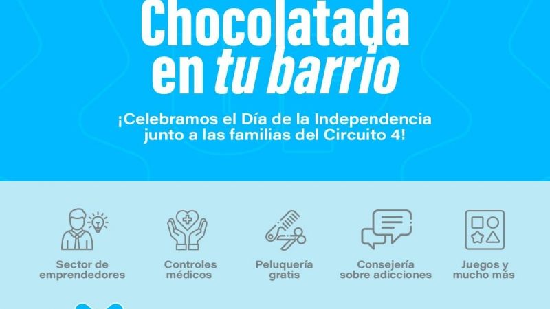 Chocolatada en el barrio Alem