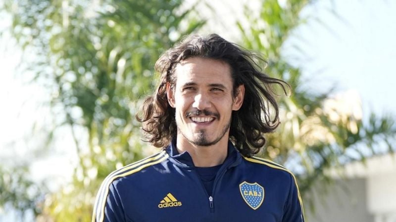 Cavani entrenó por primera vez en Boca