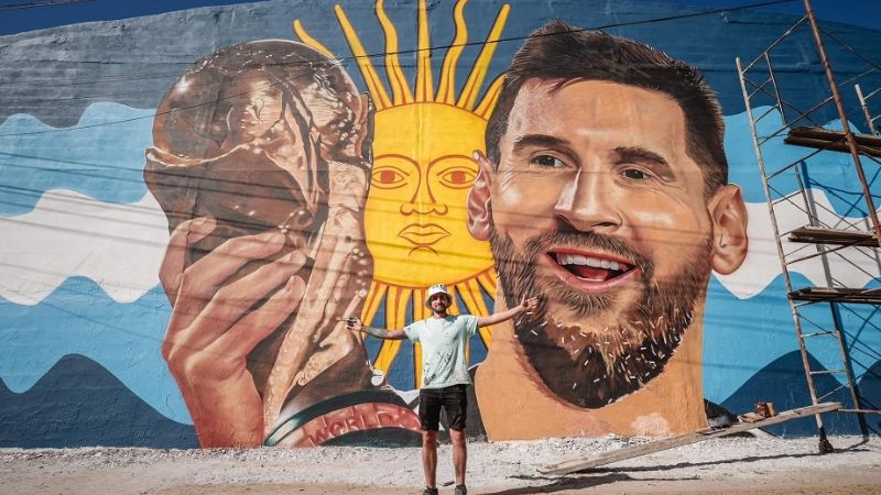 Tremendo mural de Messi en Catamarca