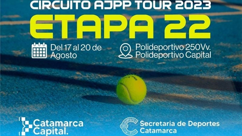 Se viene la etapa 22 del circuito AJPP de padel
