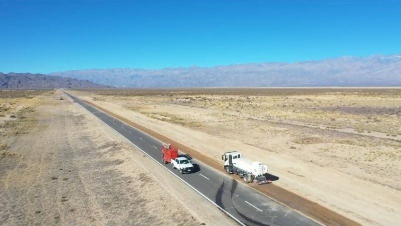 Trabajos de conservación en Ruta Nacional 40 tramo Belén-Santa María