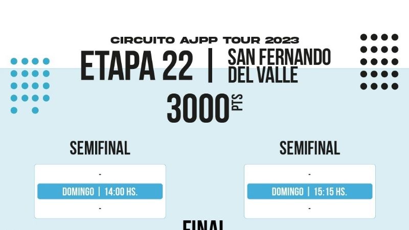 Padel: Presentan la etapa 22 del circuito AJPP