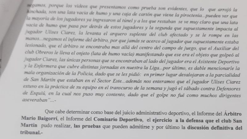 9 puntos menos y multa económica a San Martín