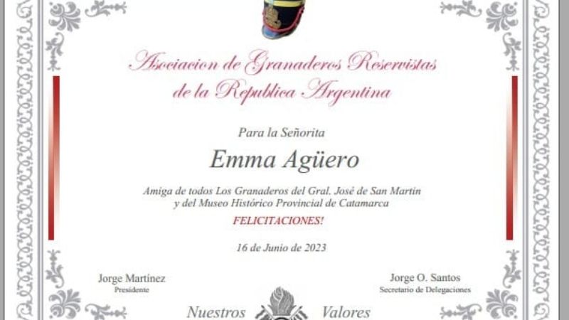 La historia de Emma, la catamarqueña de 9 años reconocida por los Granaderos