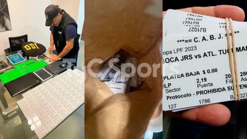 Entradas, indumentaria y un arma en allanamientos a Boca