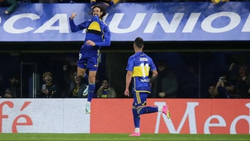Boca ganó con tres golazos; el primero de Cavani