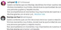 Los tuits de Tini Stoessel y Rodrigo De Paul para anunciar la separación.