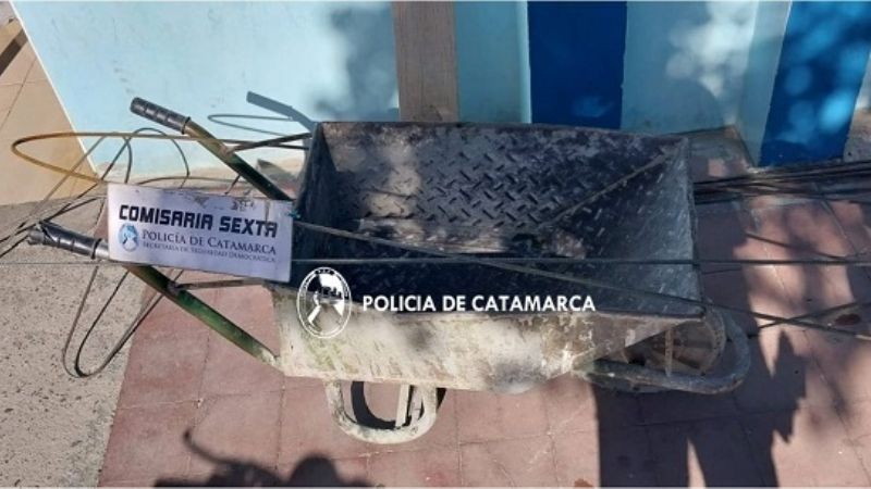 En un descampado encuentran elementos robados