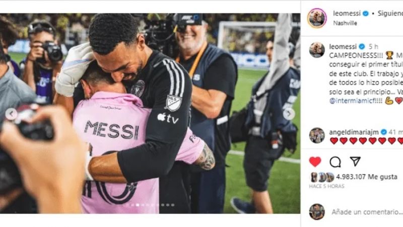 El festejo de Messi con un particular detalle