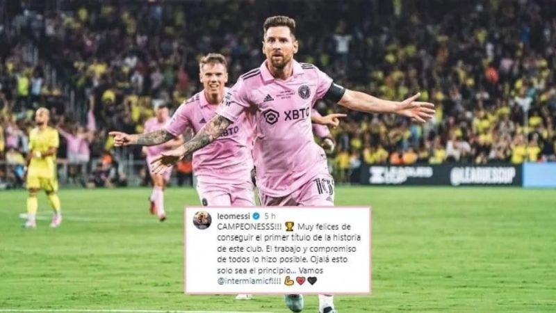 El festejo de Messi con un particular detalle