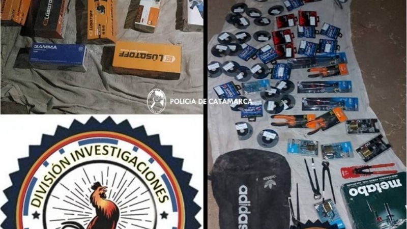 Policías recuperaron gran cantidad de elementos sustraídos