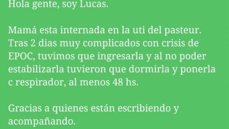 Piden por la salud de una reconocida y querida médica