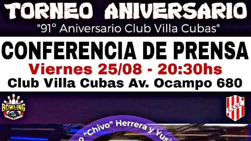 Presentan el Torneo de Bowling “Aniversario de Villa Cubas”