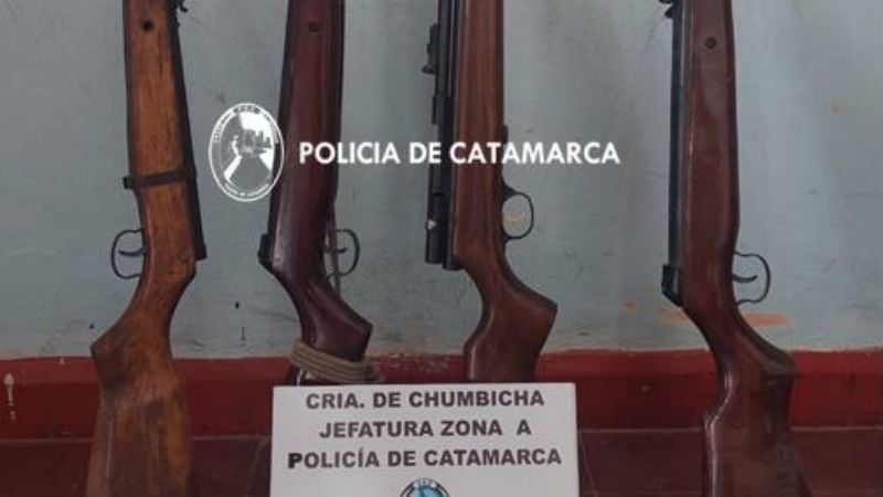 Secuestran carabinas en Chumbicha