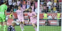 MESSI acaba de apoyar su zurda en la pelota, para el segundo gol del Inter Miami al Nueva York RB.