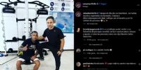 POSTEO DE VILLA sobre su presente en España, en el gimnasio del Club Lazarote de España.